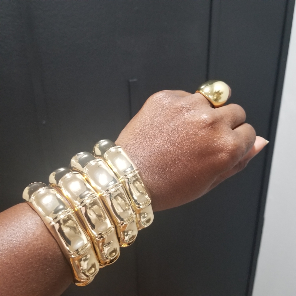 Gold Bamboo Bracelets